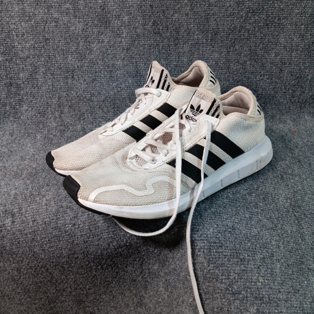 Adidas Swift Run White Black Stripes Athletic Sneakers Men's Size 11.5 FY2111